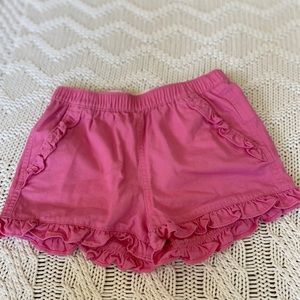 Girls JCrew Factory Pink ruffle shorts size 8